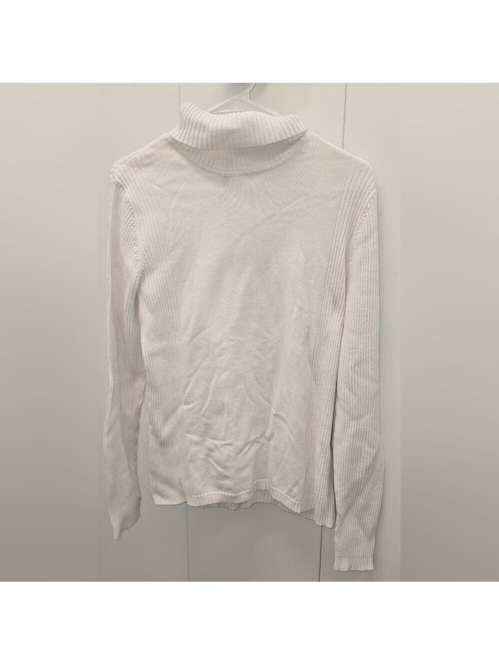 Leo Nicole White Turtleneck Sweater Women's